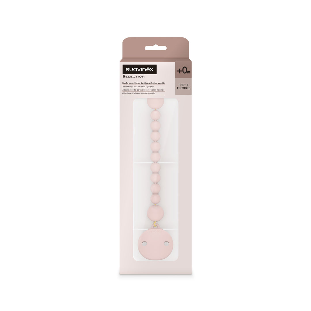 Suavinex Silicone Bobble Soother Clip - Color Essence Nude