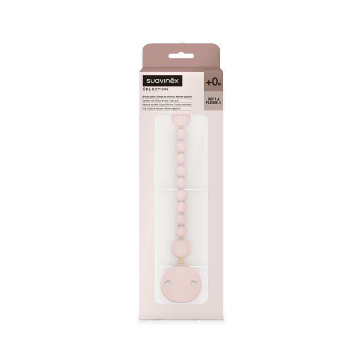 Suavinex Silicone Bobble Soother Clip - Color Essence Nude