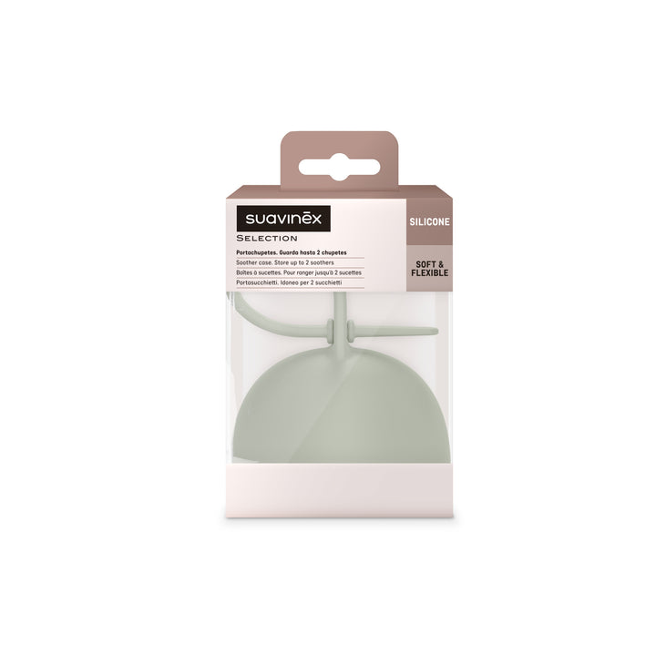 Suavinex Silicone Soother Holder Case - Color Essence Green