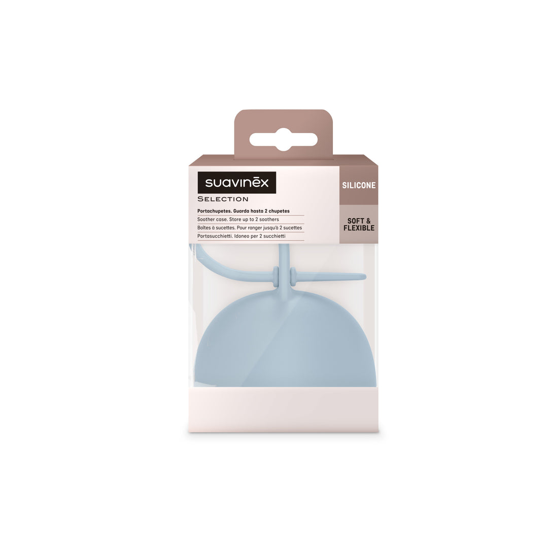 Suavinex Silicone Soother Holder Case - Color Essence Blue