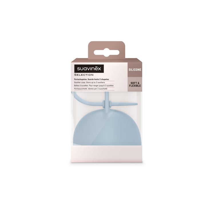 Suavinex Silicone Soother Holder Case - Color Essence Blue