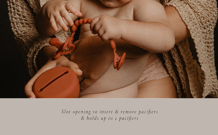 Suavinex Silicone Soother Holder Case - Color Essence Nude