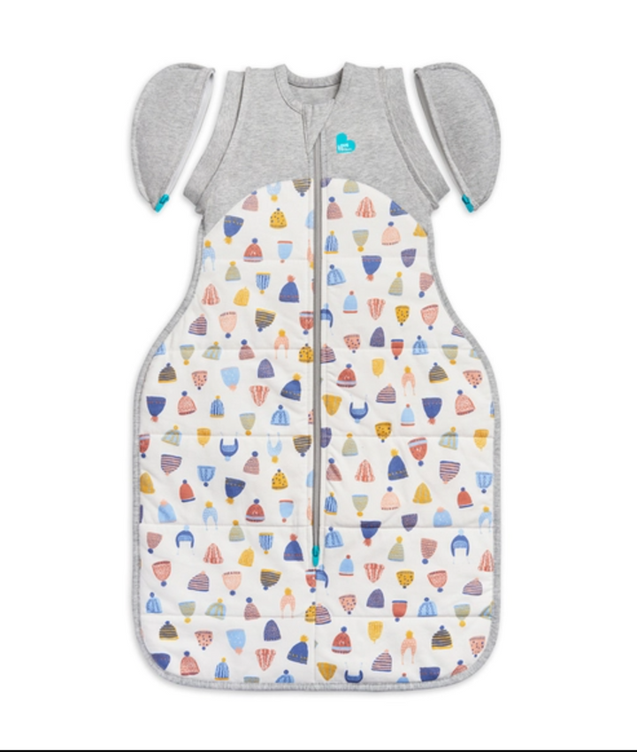 SWADDLE UP™ Transition Bag WARM 2.5T-White Happy Hats