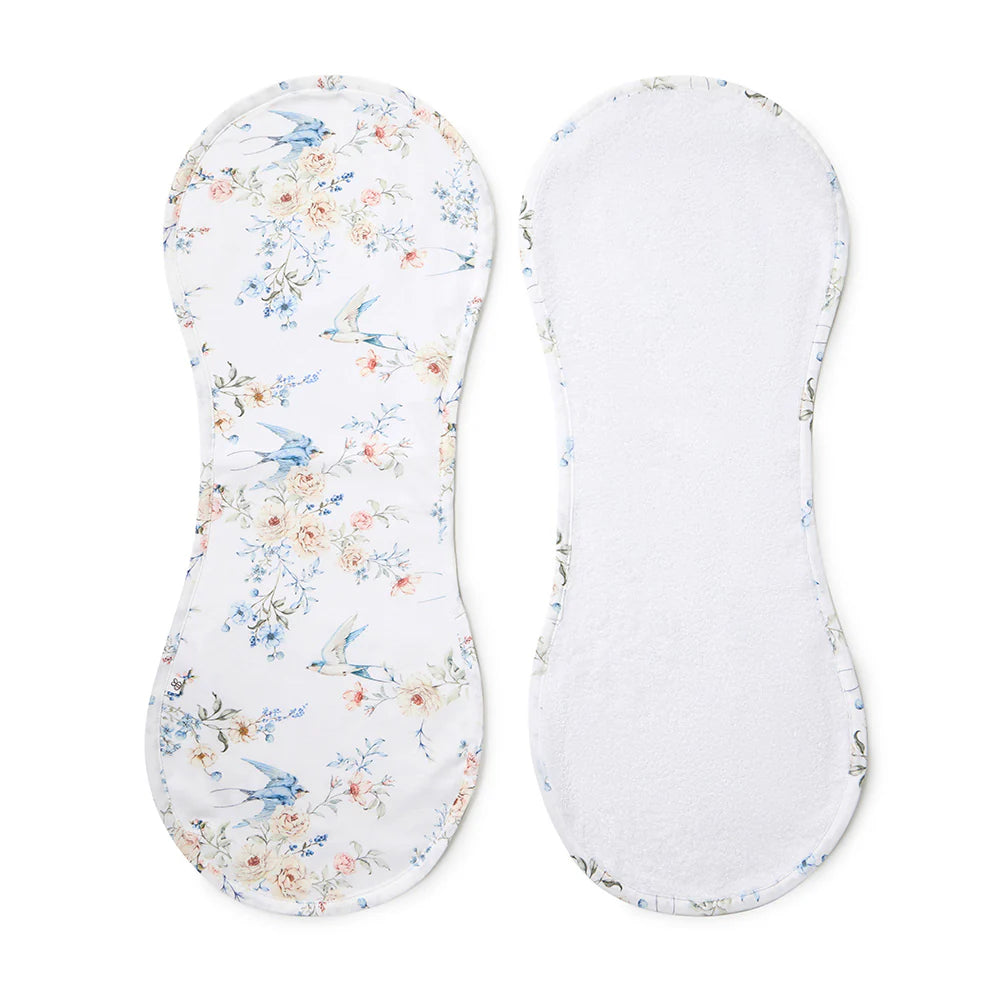 Snuggle Hunny Organic Cotton Burp Cloth - Sweet Swallows