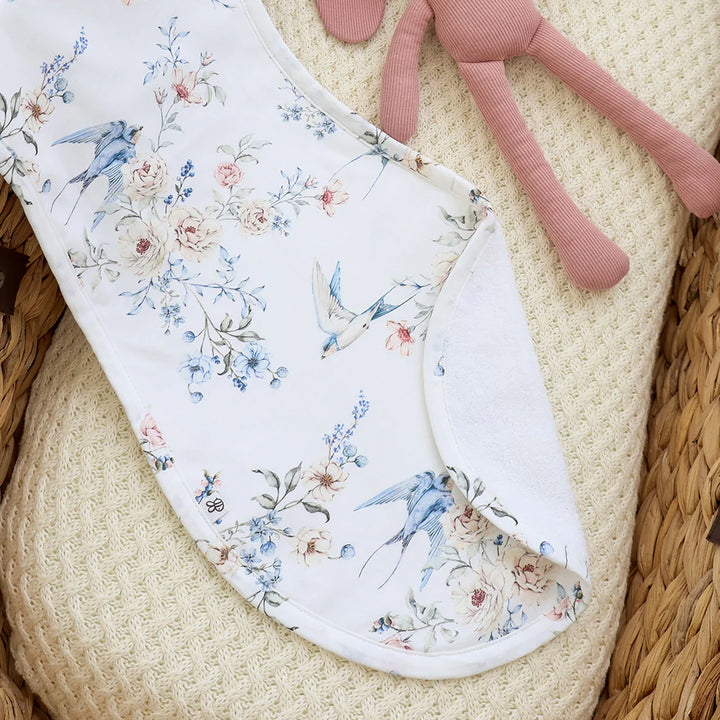 Snuggle Hunny Organic Cotton Burp Cloth - Sweet Swallows