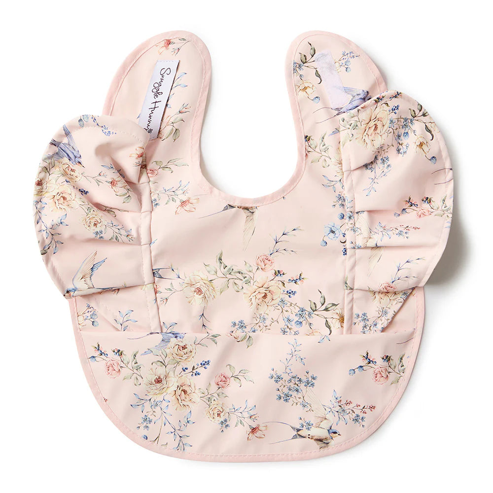 Snuggle Bib Waterproof - Sweet Swallows Frill