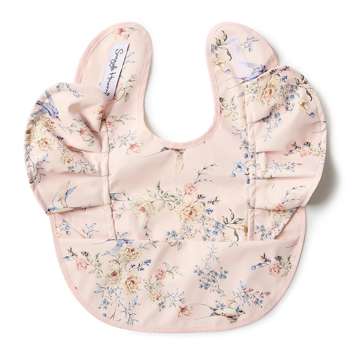 Snuggle Bib Waterproof - Sweet Swallows Frill