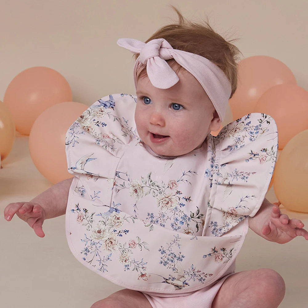 Snuggle Bib Waterproof - Sweet Swallows Frill