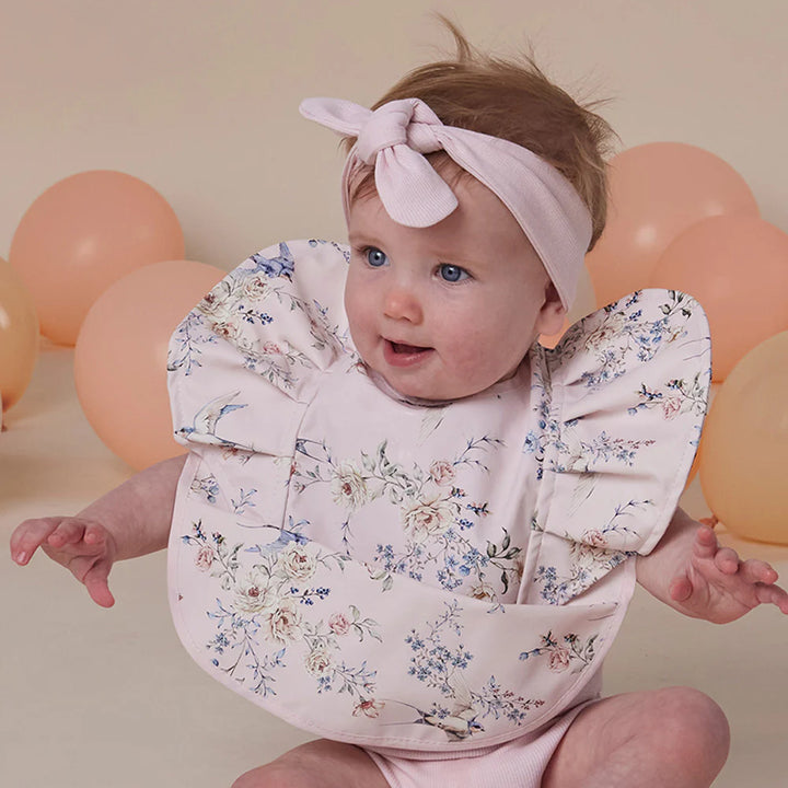 Snuggle Bib Waterproof - Sweet Swallows Frill