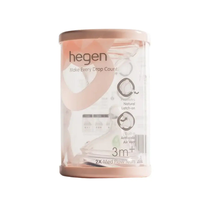 Hegen Teat Medium Flow (2-pack)(3 to 6 Months)
