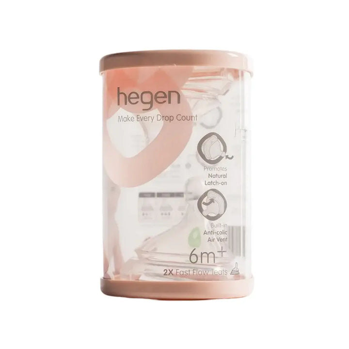 Hegen Teat Fast Flow (2-pack)(6 Months +)