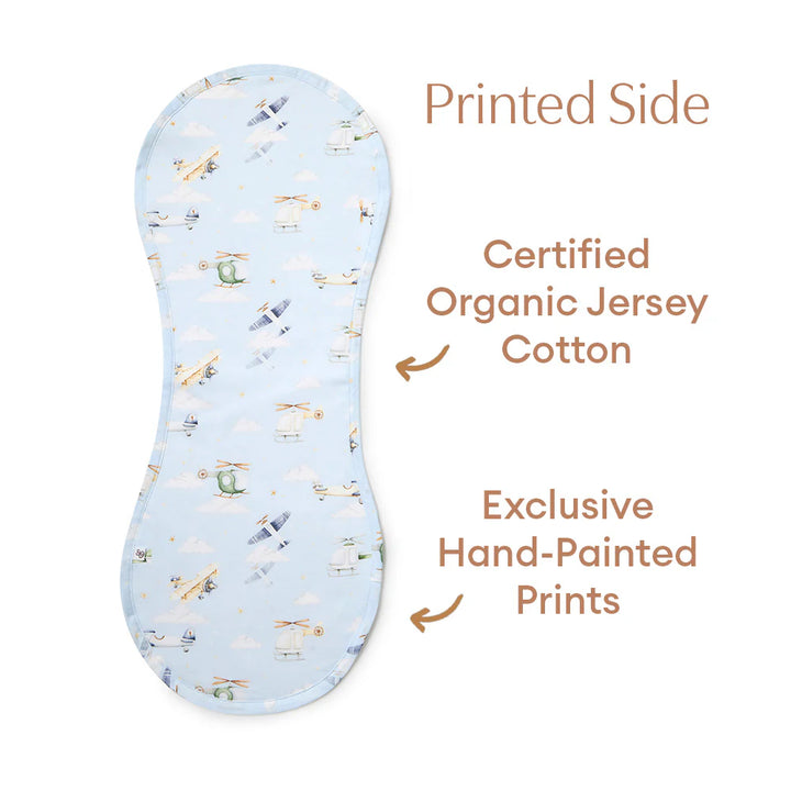 Snuggle Hunny Organic Cotton Burp Cloth - Taking Flight