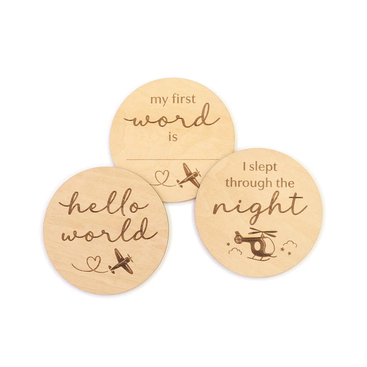 Snuggle Hunny Taking Flight Wooden Milestone Cards