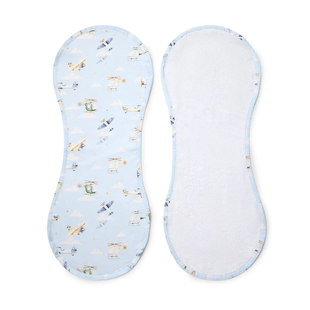 Snuggle Hunny Organic Cotton Burp Cloth - Taking Flight