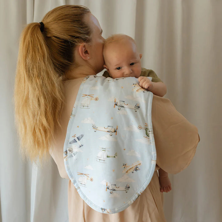 Snuggle Hunny Organic Cotton Burp Cloth - Taking Flight