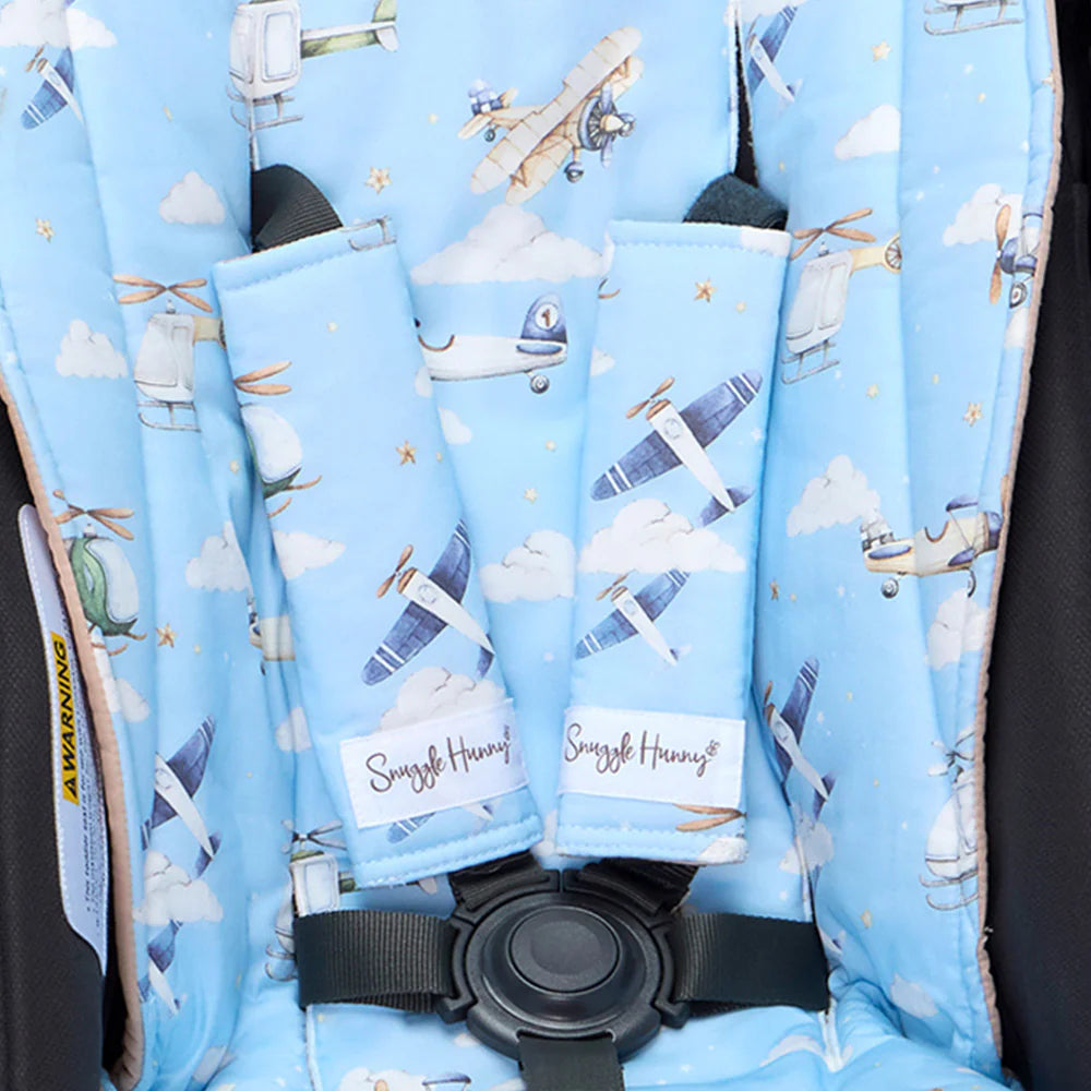 Snuggle Hunny Universal Reversible Pram Strap Covers - Taking Flight