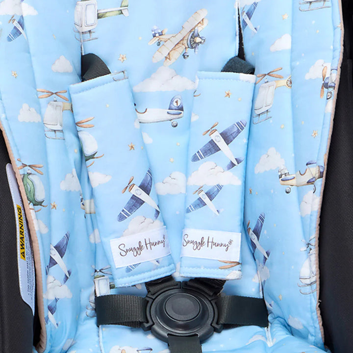 Snuggle Hunny Universal Reversible Pram Strap Covers - Taking Flight