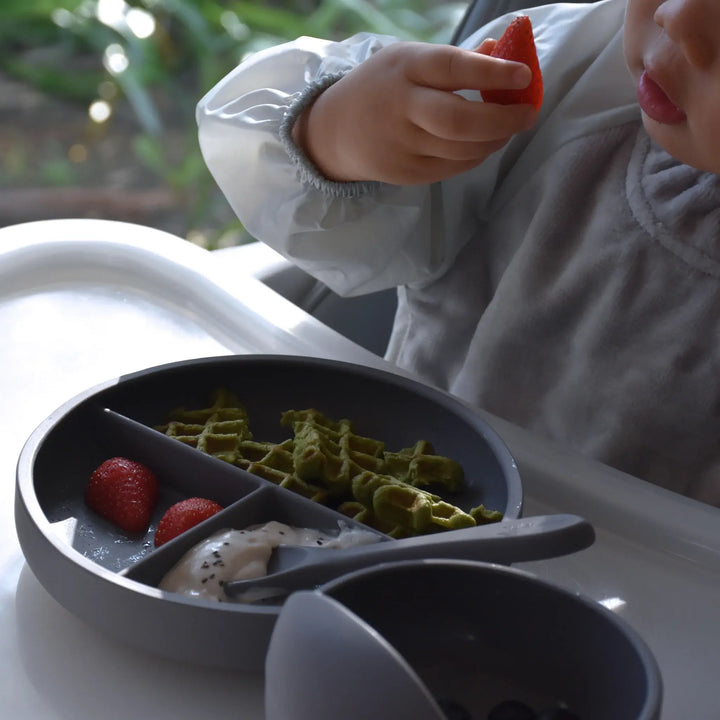Playette Baby Silicone Feeding Set 4 Piece - Grey (1501008)