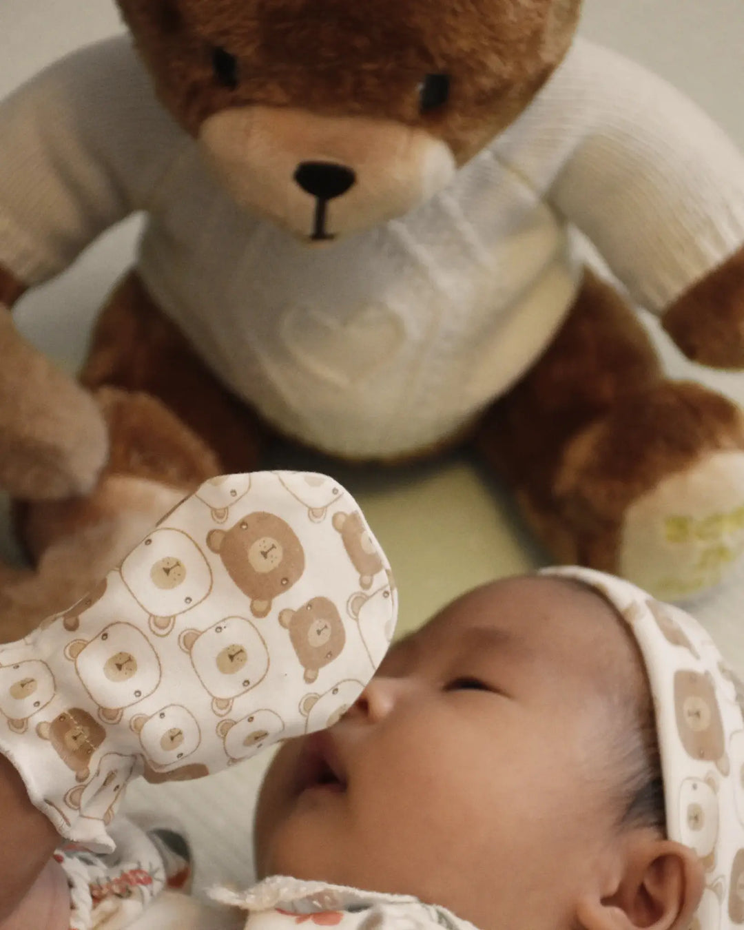 Playette 3 Pack Newborn Bear Print Caps (1341132)