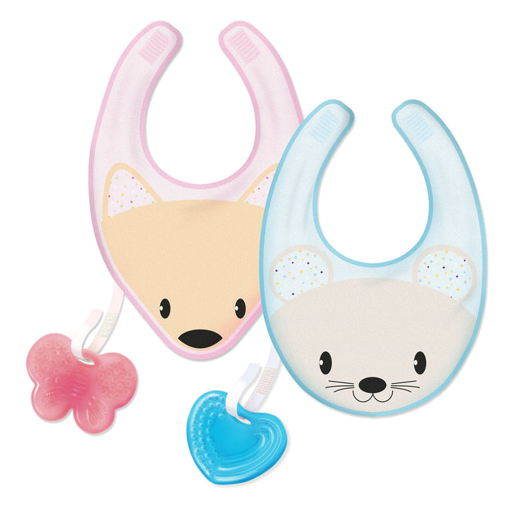 Chicco Fresh Teether Bib Blue
