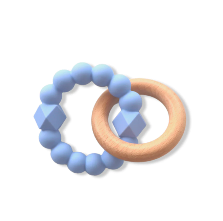 Jellystone Designs Moon Teether SOFT BLUE