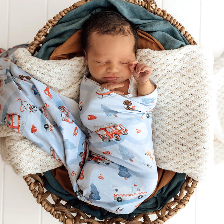Organic Jersey Wrap & Beanie Set - To The Rescue