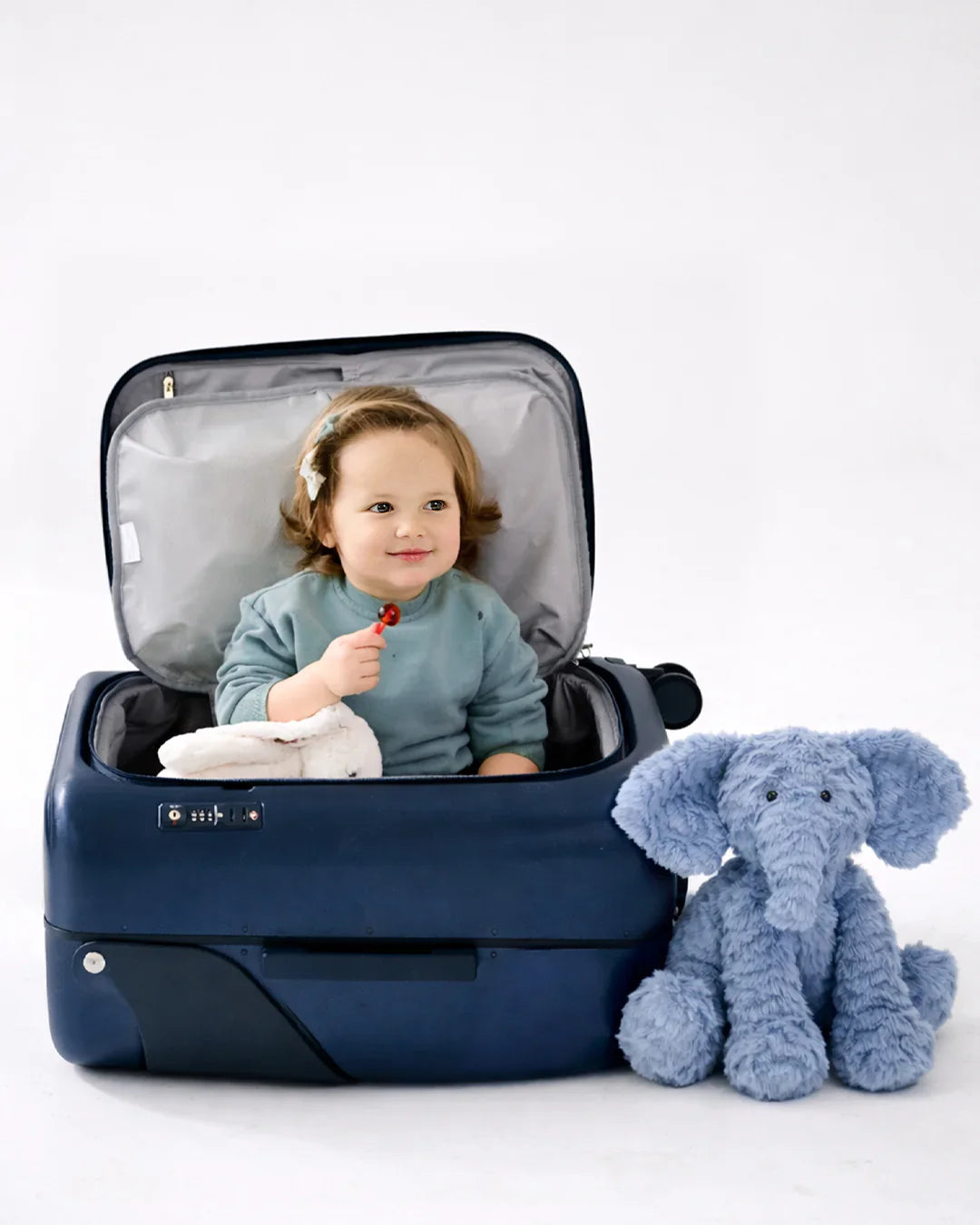 MiaMily Carry-On Plus Luggage 18" - Navy Blue