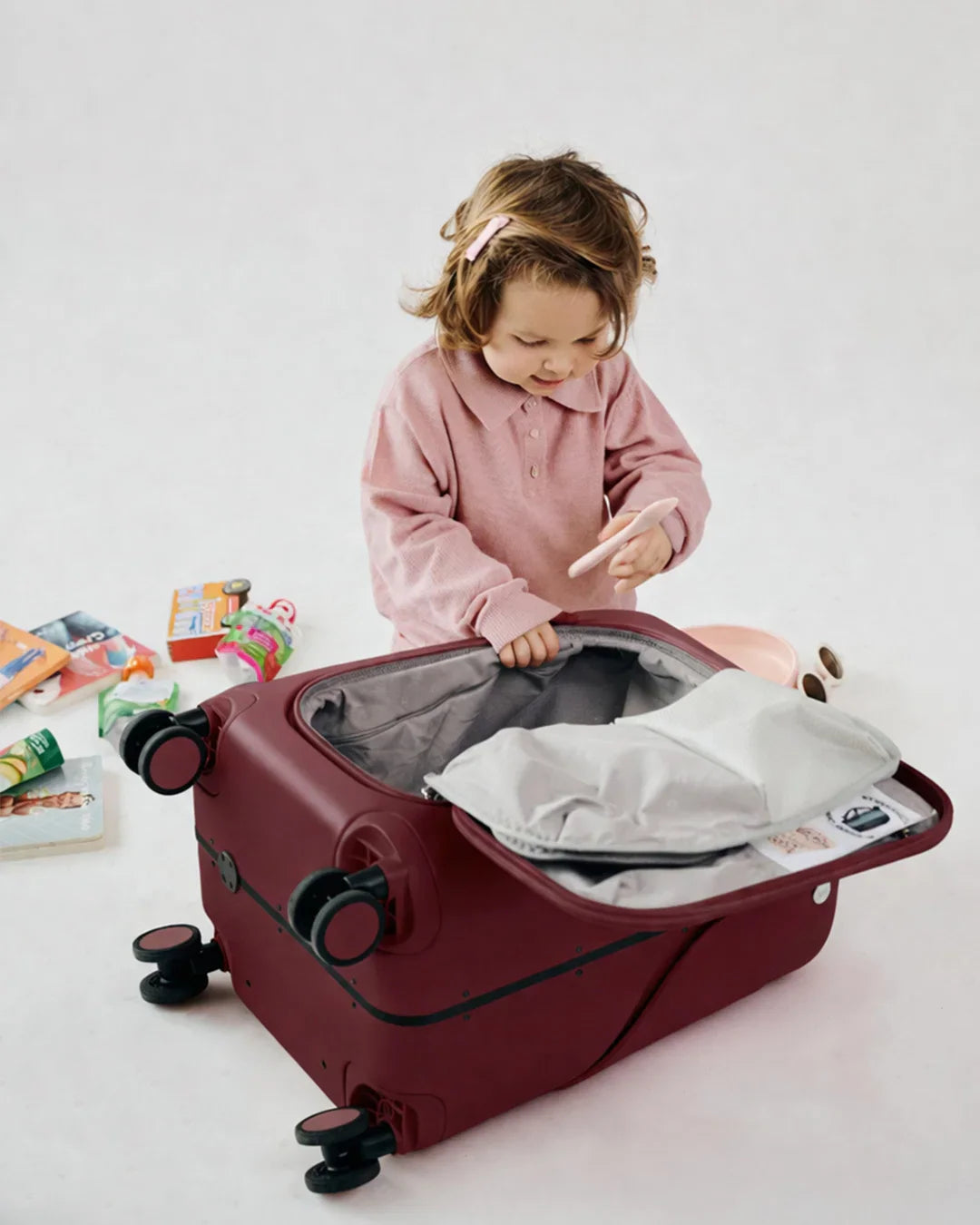 MiaMily - Carry-On Plus - Luggage 18" - Burgundy Red