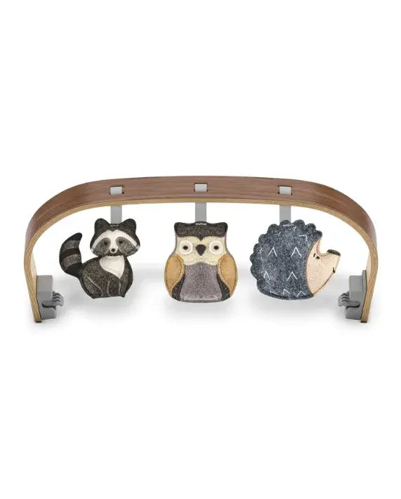 UPPAbaby Mira Bouncer Forest Fun Toy Bar – Grey | Walnut Wood
