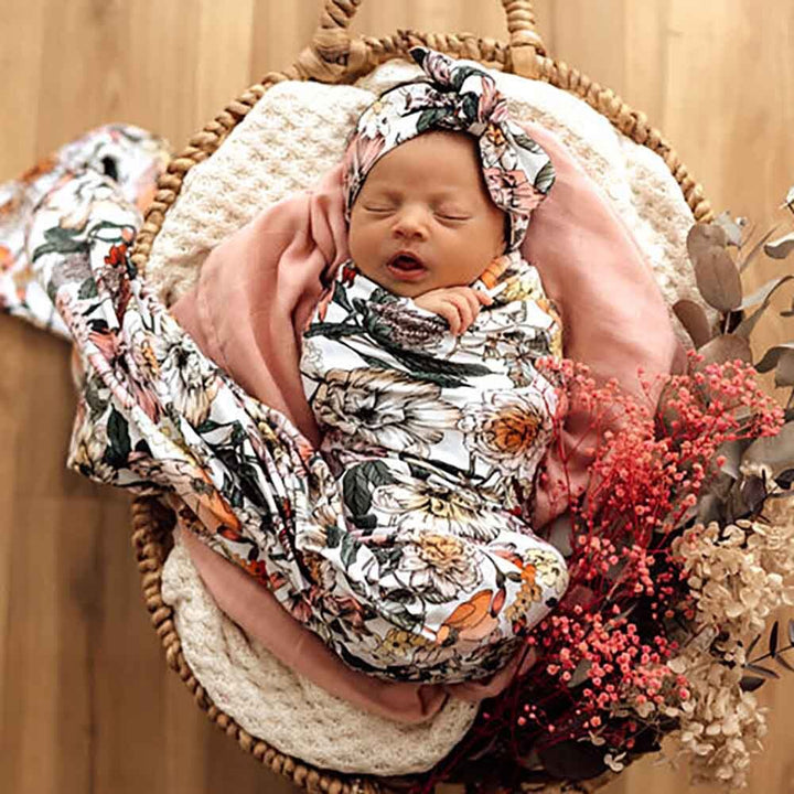 Organic Jersey Wrap & Topknot Set-Australiana