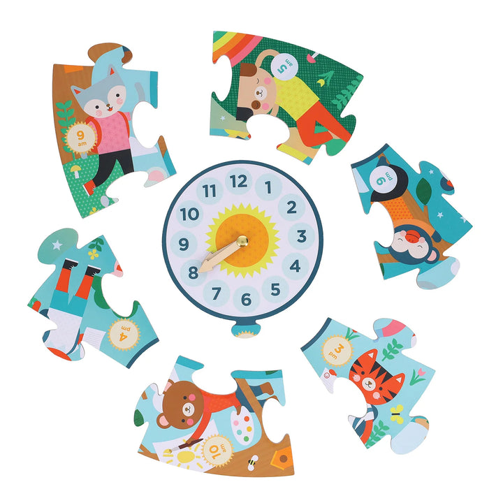 Petit Collage Telling the Time Floor Puzzle