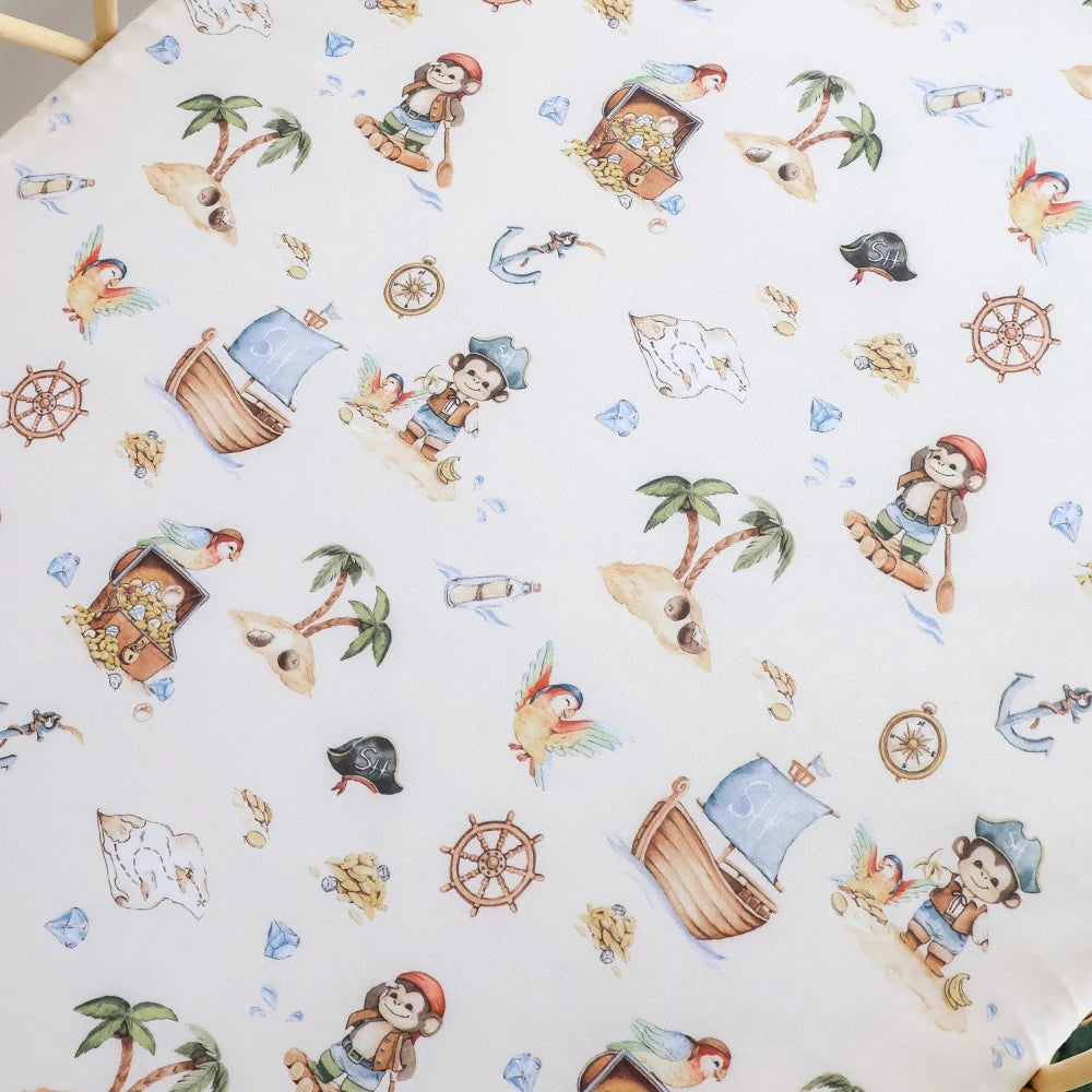 Snuggle Hunny Organic Bassinet Sheet / Change Pad Cover - Treasure Island