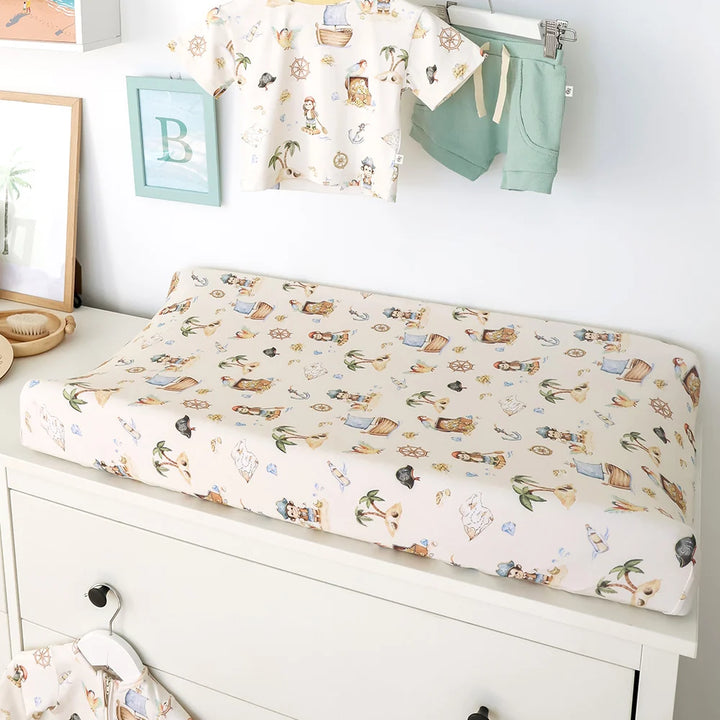 Snuggle Hunny Organic Bassinet Sheet / Change Pad Cover - Treasure Island
