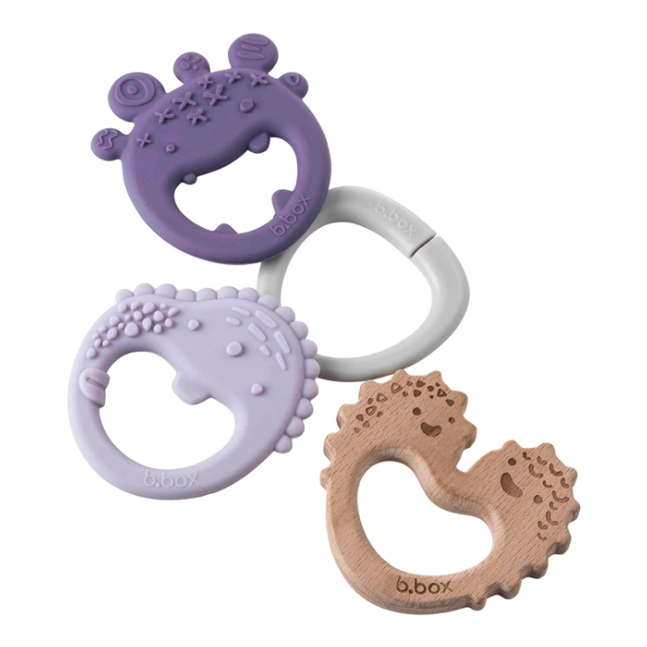 B.Box Trio Teether -Peony