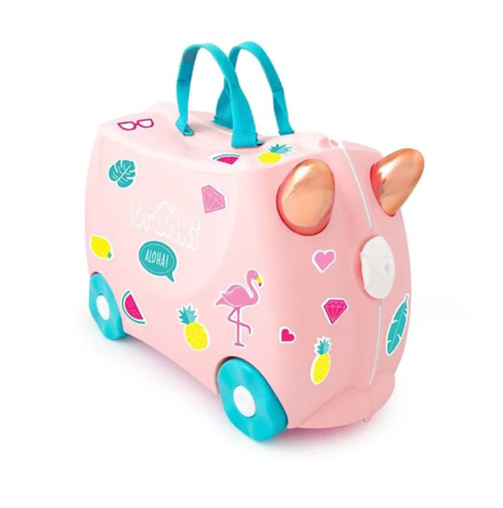 TRUNKI RIDE-ON LUGGAGE - FLOSSI THE FLAMINGO
