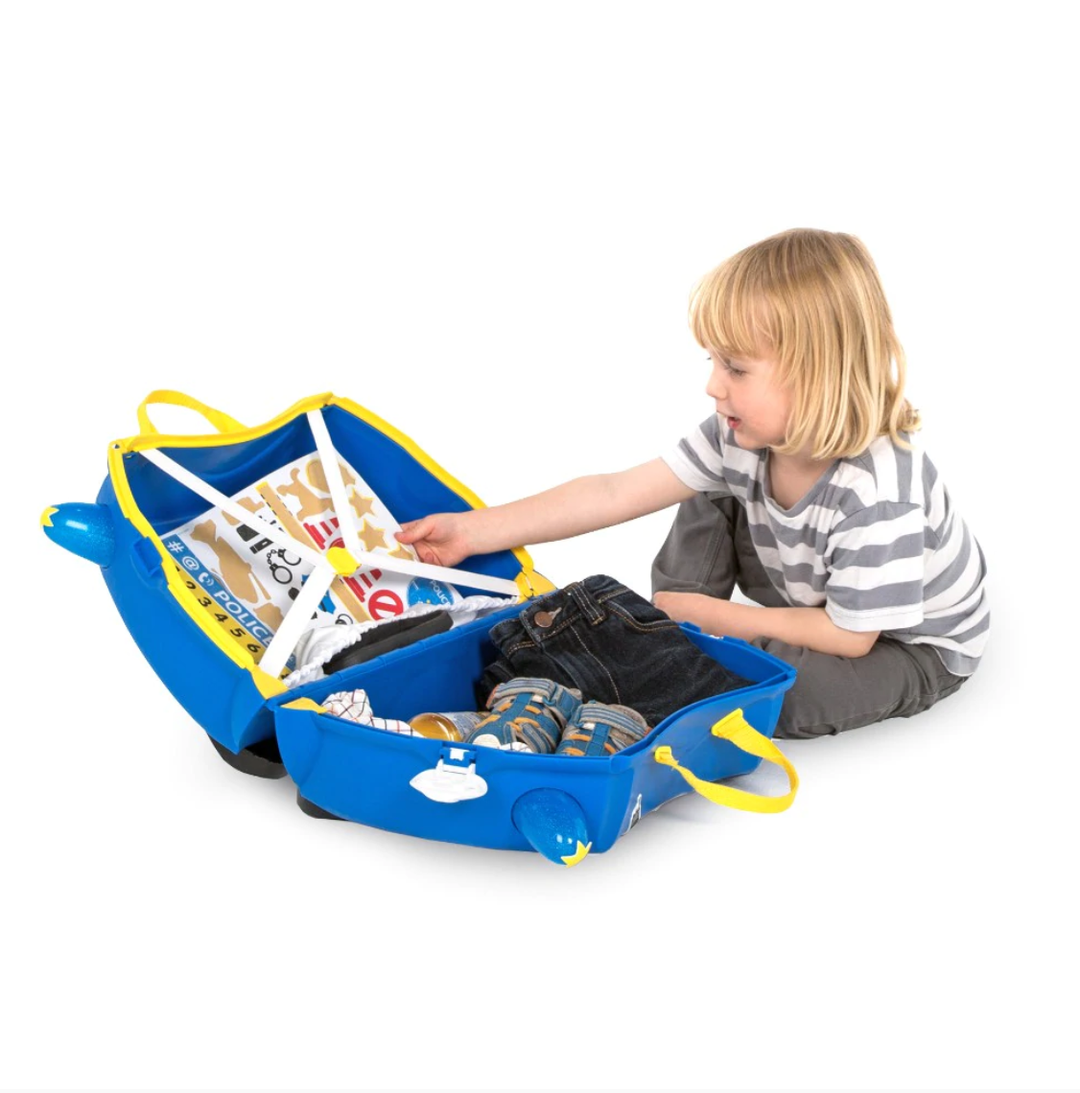 TRUNKI RIDE-ON LUGGSTAGE - PERCY POLICE CAR