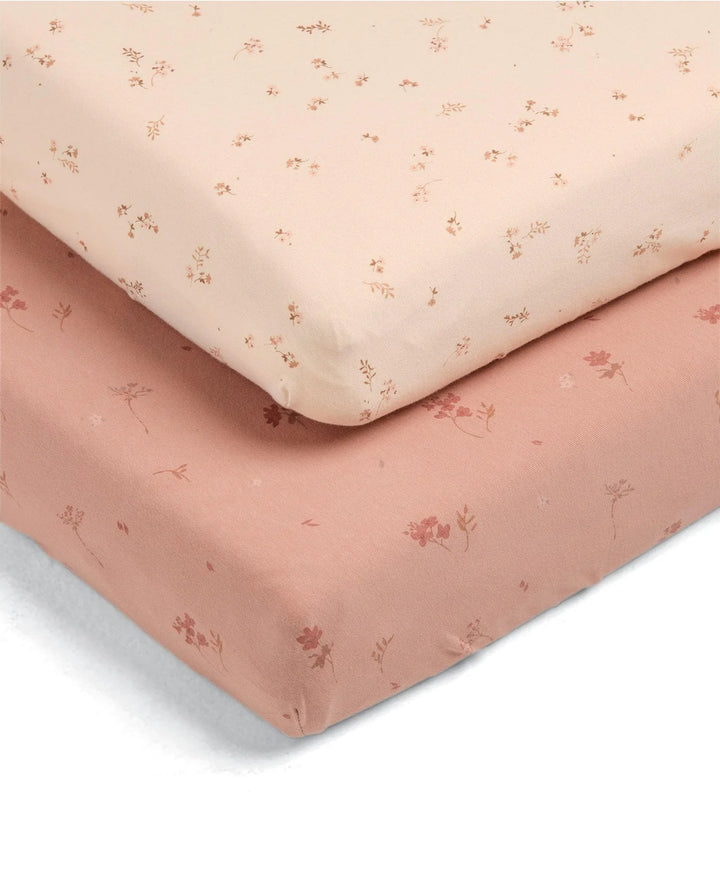 Mamas & Papas Cotbed Fitted Sheets (2 Pack) – Welcome to the World Wildflower