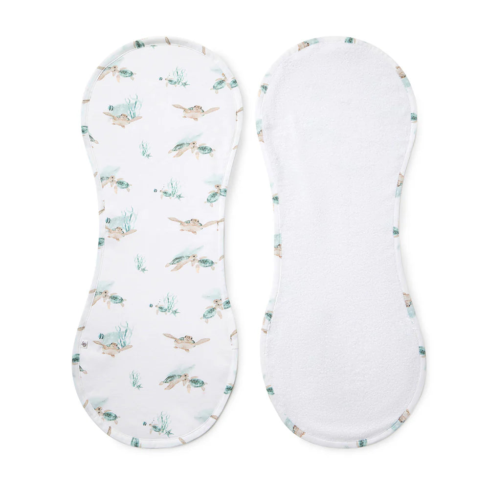 Snuggle Hunny Organic Cotton Burp Cloth - Turtle
