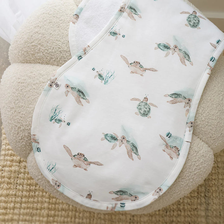 Snuggle Hunny Organic Cotton Burp Cloth - Turtle