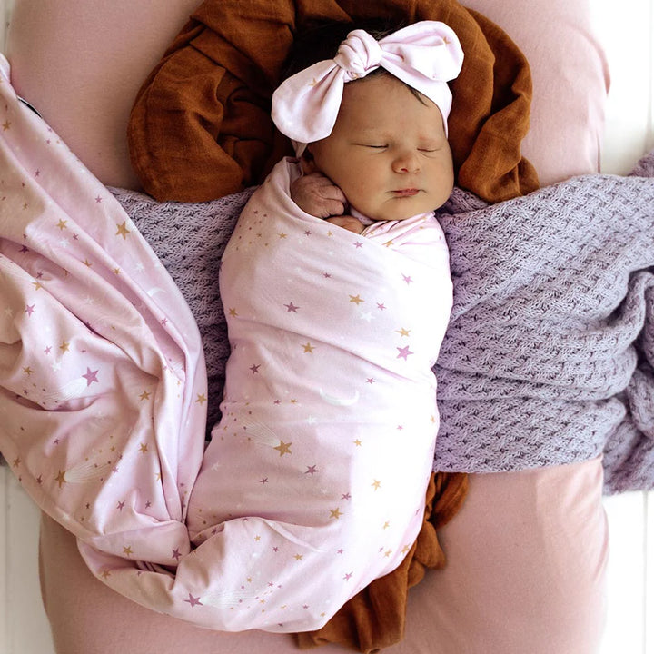 Organic Jersey Wrap & Topknot Set - Twinkle
