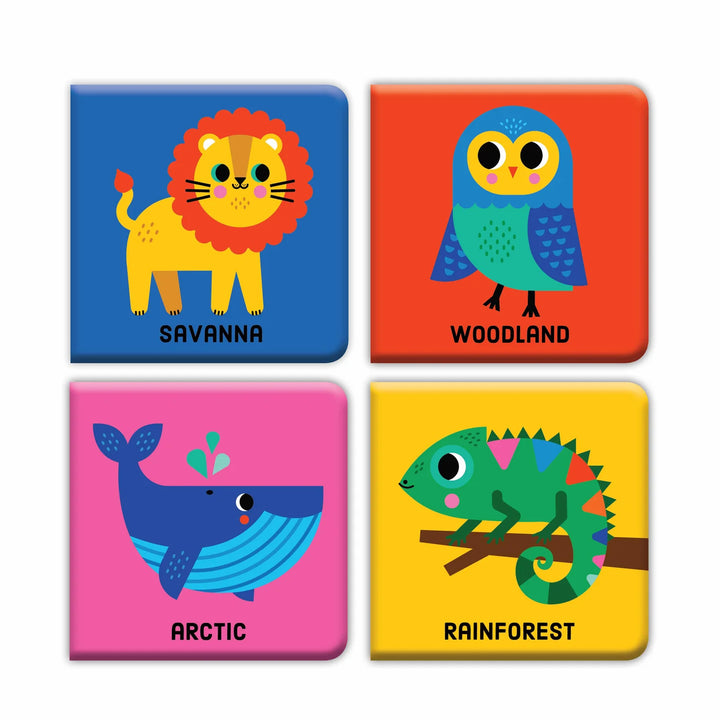 Mudpuppy Animals of the World Color Magic Bath Book - 4pcs Set