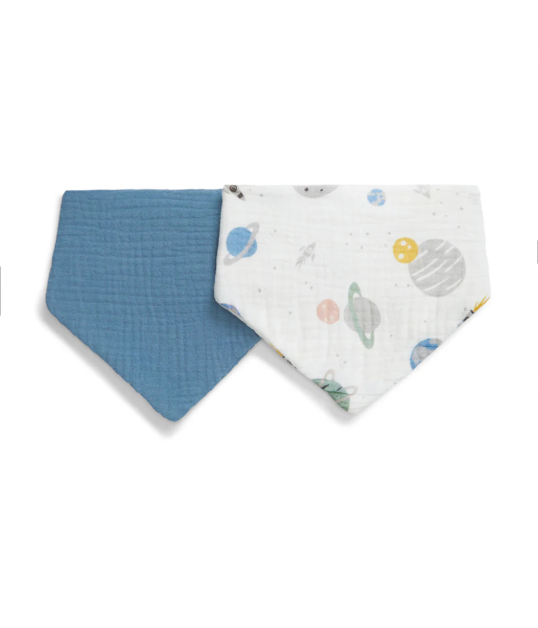 Love to Dream Bib 2 Pack - Storm Blue Rocket