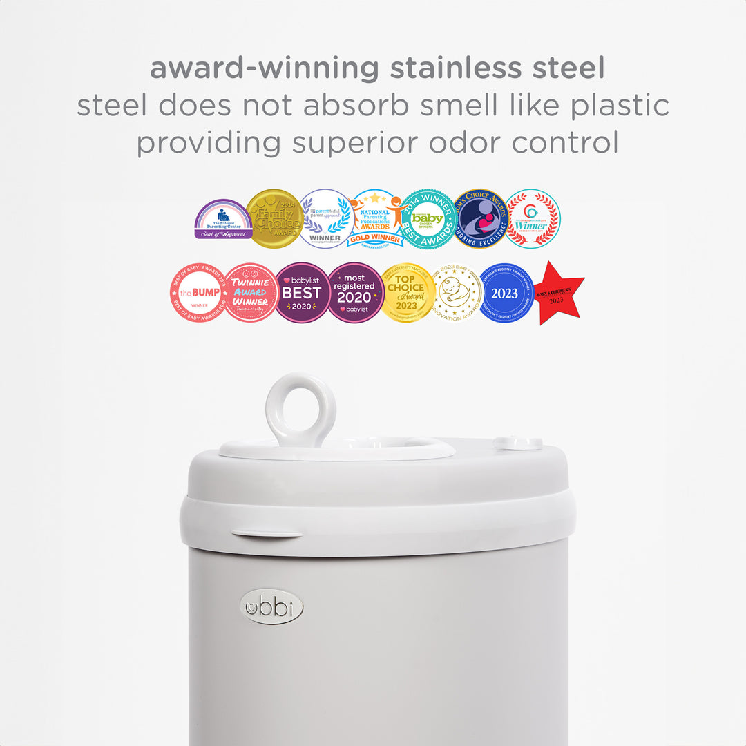 Ubbi Nappy Pail - Matte Grey