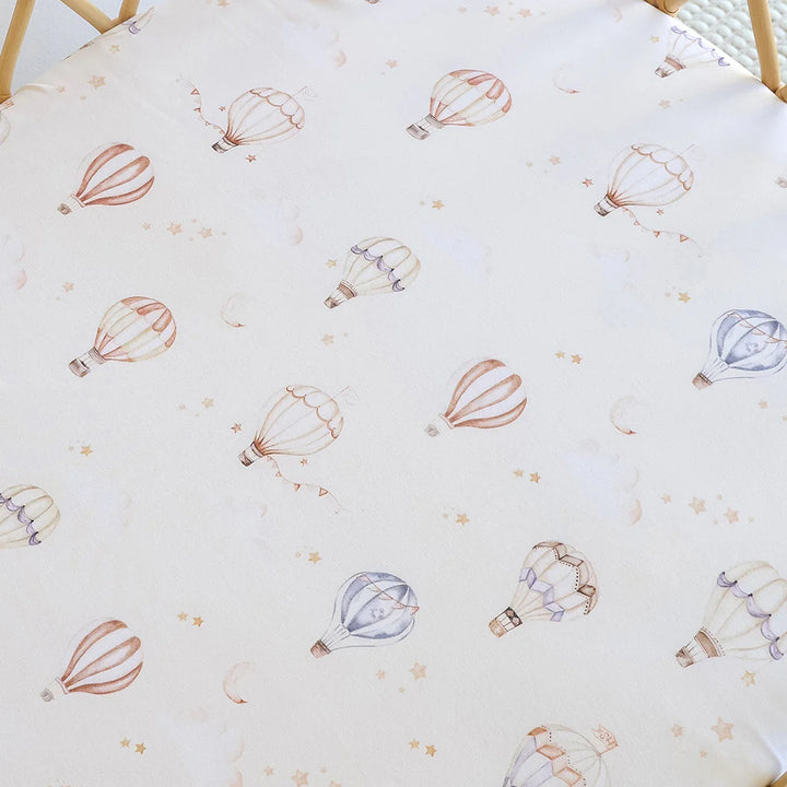 Organic Bassinet Sheet / Change Pad Cover -  Up & Away