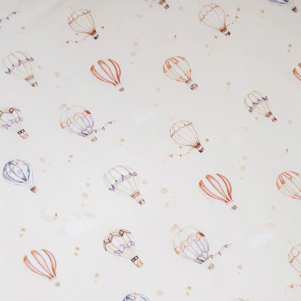 Snuggle Hunny Organic Fitted Cot Sheet - Up & Away