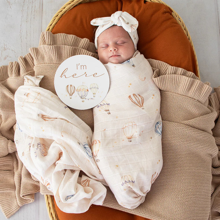 Organic Muslin Wrap - Up & Away