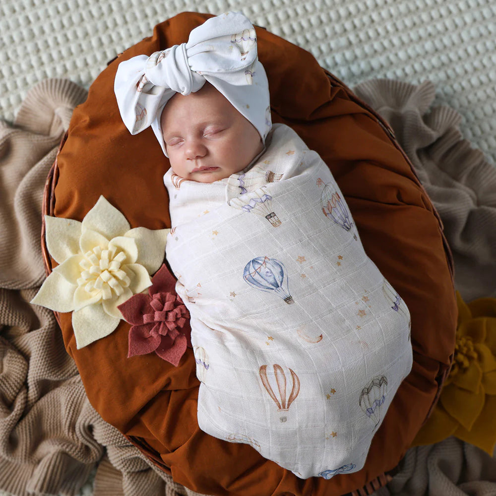 Organic Muslin Wrap - Up & Away