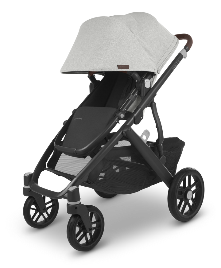 UPPAbaby VISTA V2 Stroller with bassinet - ANTHONY (white & grey chenille/carbon/chestnut leather)
