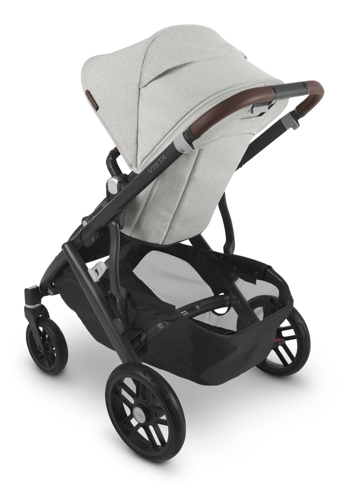 UPPAbaby VISTA V2 Stroller with bassinet - ANTHONY (white & grey chenille/carbon/chestnut leather)