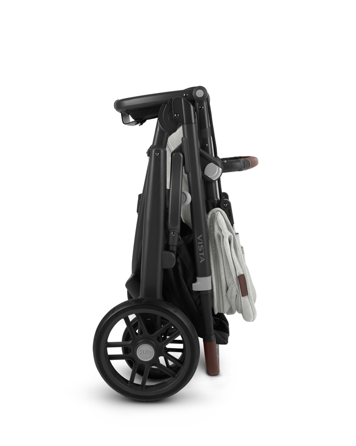 UPPAbaby VISTA V2 Stroller with bassinet - ANTHONY (white & grey chenille/carbon/chestnut leather)
